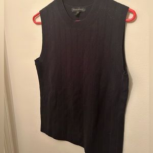 Banana Republic, Trendy Modern Sleek Black Sweater Vest, Size M, It Girl Fashion